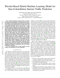 Wavelet-Based Hybrid Machine Learning Model for Out-of-distribution
  Internet Traffic Prediction