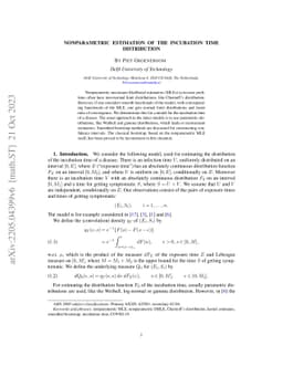 Nonparametric estimation of the incubation time distribution