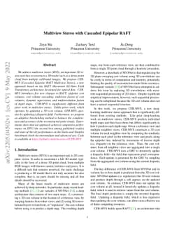 Multiview Stereo with Cascaded Epipolar RAFT