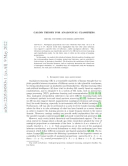 Galois theory for analogical classifiers