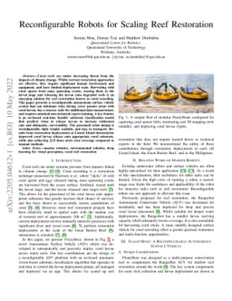 Reconfigurable Robots for Scaling Reef Restoration
