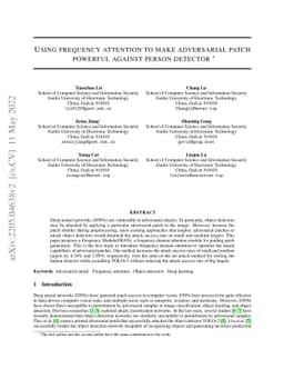 Using Frequency Attention to Make Adversarial Patch Powerful Against
  Person Detector