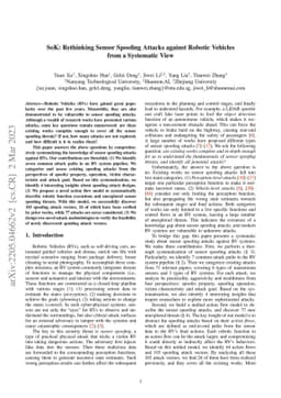 SoK: Rethinking Sensor Spoofing Attacks against Robotic Vehicles from a
  Systematic View