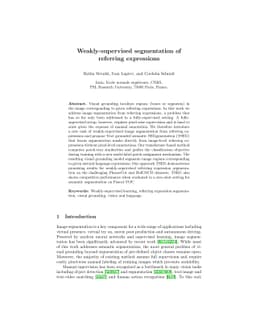 Weakly-supervised segmentation of referring expressions