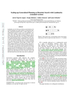 Scaling-up Generalized Planning as Heuristic Search with Landmarks