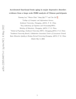 Accelerated functional brain aging in major depressive disorder:
  evidence from a large scale fMRI analysis of Chinese participants