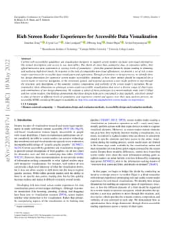 Rich Screen Reader Experiences for Accessible Data Visualization