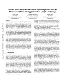 Parallel Batch-Dynamic Minimum Spanning Forest and the Efficiency of
  Dynamic Agglomerative Graph Clustering