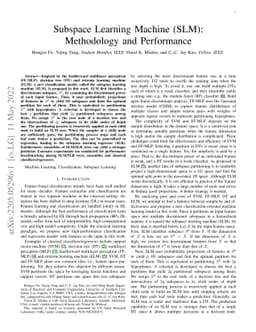 Subspace Learning Machine (SLM): Methodology and Performance