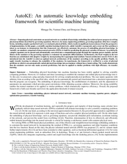 AutoKE: An automatic knowledge embedding framework for scientific
  machine learning