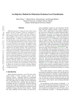 An Objective Method for Pedestrian Occlusion Level Classification