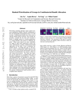 Ranked Prioritization of Groups in Combinatorial Bandit Allocation