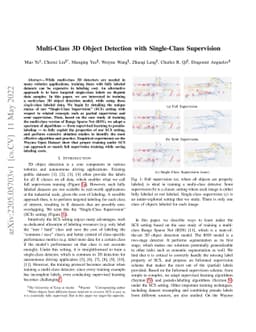 Multi-Class 3D Object Detection with Single-Class Supervision