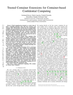 Trusted Container Extensions for Container-based Confidential Computing
