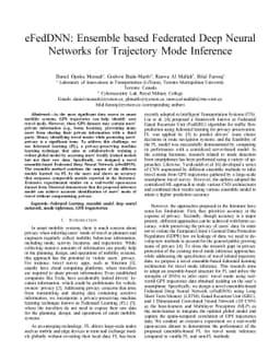 eFedDNN: Ensemble based Federated Deep Neural Networks for Trajectory
  Mode Inference