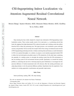 CSI-fingerprinting Indoor Localization via Attention-Augmented Residual
  Convolutional Neural Network