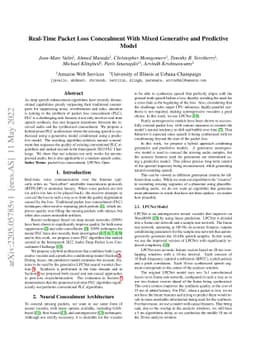 Real-Time Packet Loss Concealment With Mixed Generative and Predictive
  Model