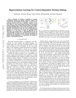 Representation Learning for Context-Dependent Decision-Making