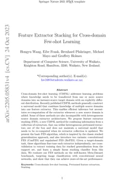Feature Extractor Stacking for Cross-domain Few-shot Learning