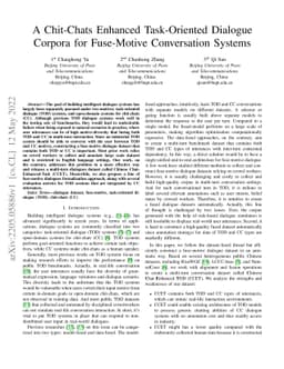 A Chit-Chats Enhanced Task-Oriented Dialogue Corpora for Fuse-Motive
  Conversation Systems