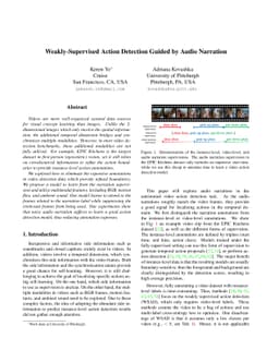 Weakly-Supervised Action Detection Guided by Audio Narration
