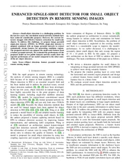 Enhanced Single-shot Detector for Small Object Detection in Remote
  Sensing Images