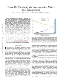 Ensemble Clustering via Co-association Matrix Self-enhancement