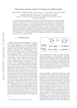 Equivariant quantum circuits for learning on weighted graphs