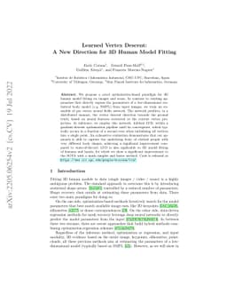Learned Vertex Descent: A New Direction for 3D Human Model Fitting