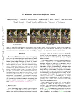 3D Moments from Near-Duplicate Photos