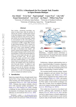 FETA: A Benchmark for Few-Sample Task Transfer in Open-Domain Dialogue