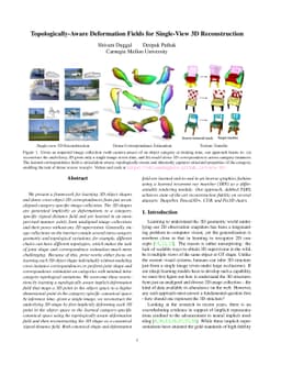 Topologically-Aware Deformation Fields for Single-View 3D Reconstruction