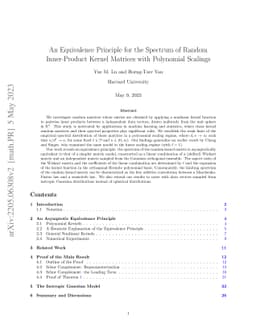 An Equivalence Principle for the Spectrum of Random Inner-Product Kernel
  Matrices with Polynomial Scalings