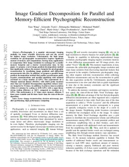Image Gradient Decomposition for Parallel and Memory-Efficient
  Ptychographic Reconstruction