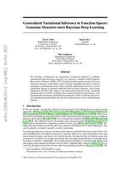 Generalized Variational Inference in Function Spaces: Gaussian Measures
  meet Bayesian Deep Learning