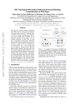 TIE: Topological Information Enhanced Structural Reading Comprehension
  on Web Pages