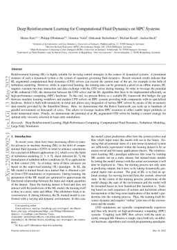 Deep Reinforcement Learning for Computational Fluid Dynamics on HPC
  Systems