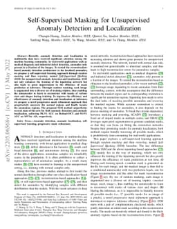 Self-Supervised Masking for Unsupervised Anomaly Detection and
  Localization