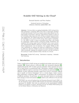 Scalable SAT Solving in the Cloud