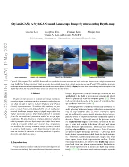 StyLandGAN: A StyleGAN based Landscape Image Synthesis using Depth-map