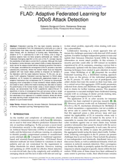 FLAD: Adaptive Federated Learning for DDoS Attack Detection