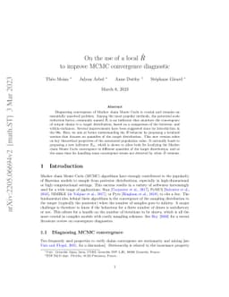 On the use of a local $\hat{R}$ to improve MCMC convergence diagnostic