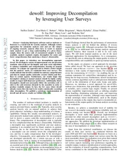 dewolf: Improving Decompilation by leveraging User Surveys