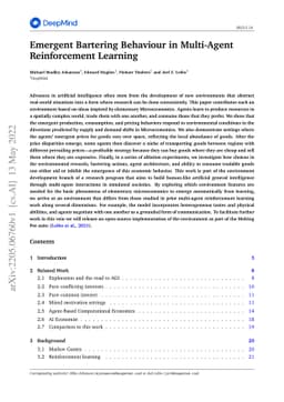 Emergent Bartering Behaviour in Multi-Agent Reinforcement Learning