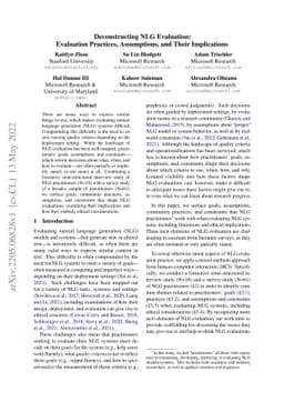 Deconstructing NLG Evaluation: Evaluation Practices, Assumptions, and
  Their Implications