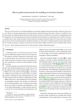 Physics guided neural networks for modelling of non-linear dynamics