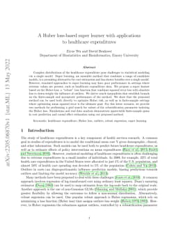 A Huber loss-based super learner with applications to healthcare
  expenditures