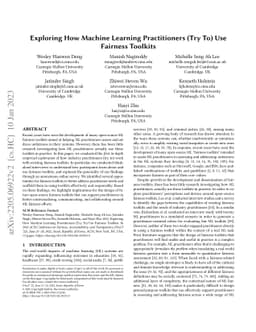 Exploring How Machine Learning Practitioners (Try To) Use Fairness
  Toolkits