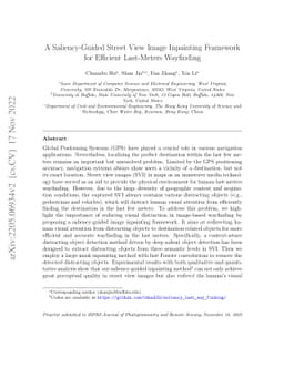 A Saliency-Guided Street View Image Inpainting Framework for Efficient
  Last-Meters Wayfinding