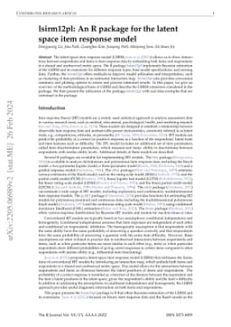 lsirm12pl: An R package for latent space item response modeling